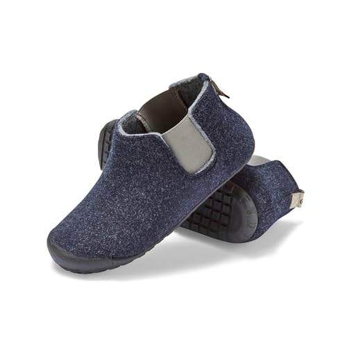 Gumbies Brumby Boot Slippers for Indoors and Outdoors, Eco-friendly Felt Uppers, Elasticated Sides, Recycled Rubber Outsoles - Comfort Guaranteed