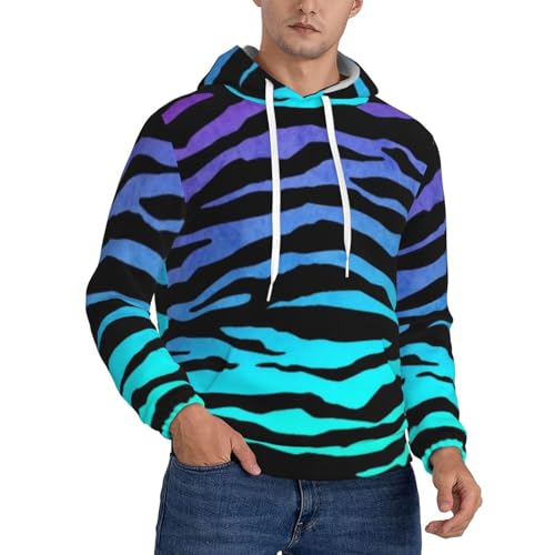 Pull à capuche imprimé zèbre violet parfait pour le home office