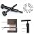 Muzata 10Pair Black Cable Railing kit Invisible 1/8" Upgraded Swage Tensioner and Terminal Hidden T316 Stainless Steel for 2"-6" Wood Metal Post WoodHidden System CR26, CV1 CV2 CA7