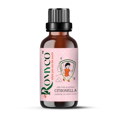 Image of Romyco Citronella Essential Oil 30ml | Natural Insect & Mosquito Repellent Oil | Therapeutic Grade Pure Natural Undiluted | Aromatherapy Diffuser