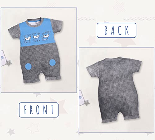BABY GO Baby Girls Romper For All Season/Sleep Suit/Comfort Fit/ 100% Cotton (Set Of 2) GOBS20-BABY-ROMPER-001