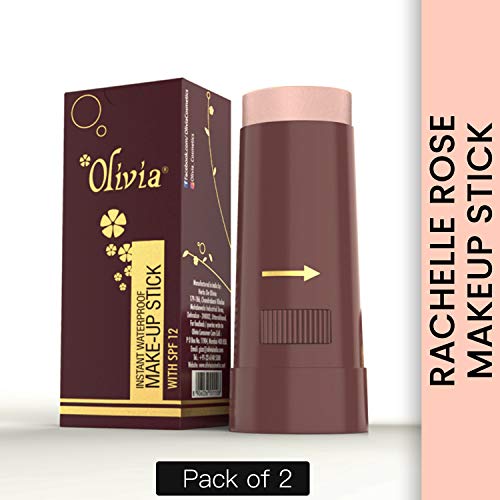 Image of Olivia Instant Waterproof Makeup shimmering Stick Concealer (Rachelle Rose, 15g, Shade No.2, SPF 12) - Pack of 2 Shimmery Finish
