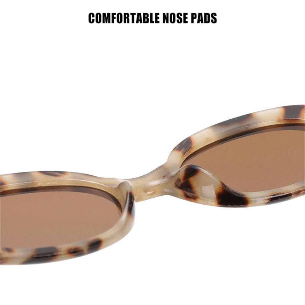 Occhiali da sole ovali retrò con montatura piccola per uomo e donna, occhiali gotici color gelatina, protezione UV40.