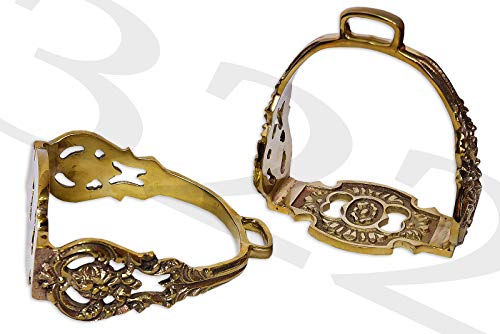 322 Barroco estiliano-Hermoso Inspirado en la botánica Portuguesa Barroco Royal Stirrups