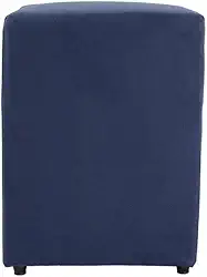 Puff Decorativo Cubo Grande, 45x34x34cm, Estrutura em Madeira, Revestimento em Suede, para Sala, Quarto, Escritório (Azul Marinho, Grande)