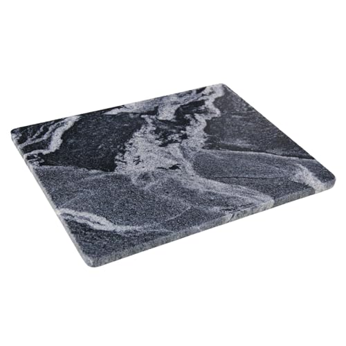 Tabla de cortar rectangular de mármol, 50.8x40.64 cm, negro miniatura 1