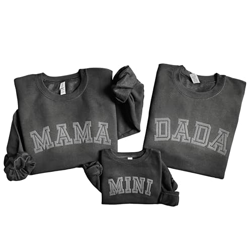 WEAR PHYSIQUE Mama Mini Sweatshirt, Crewneck for New Mom, Baby, Dad, Papa, New Parents