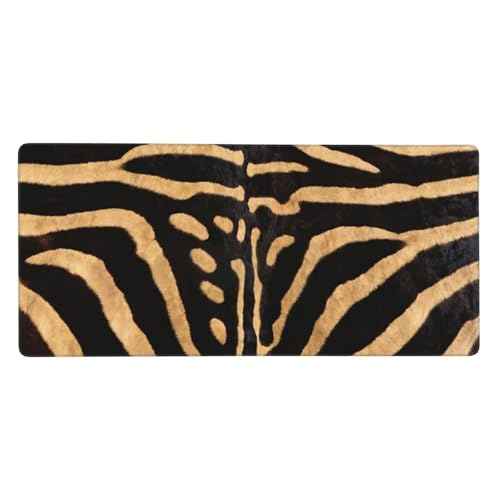 Tapis de souris grand format zèbre 40x90cm avec base en caoutchouc