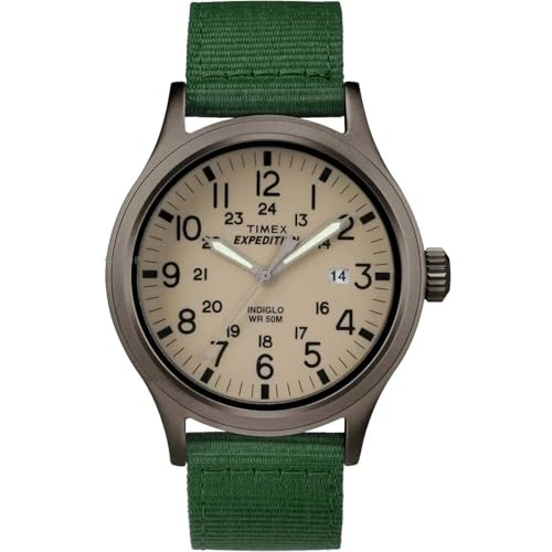 Montre 3 aiguilles Timex TW4B06800 Expedition Scout avec bracelet cuir durable