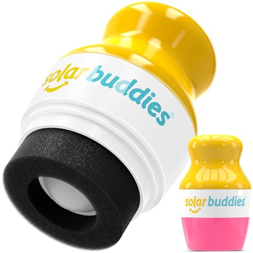 Image of Solar Buddies Sunscreen Applicator - Single Pink - Refillable Roll on Sponge Sunscreen, Suncream & Lotion Applicator For Kids, Adults & Families - Holds 3.4fl oz, Perfect Size for Travel