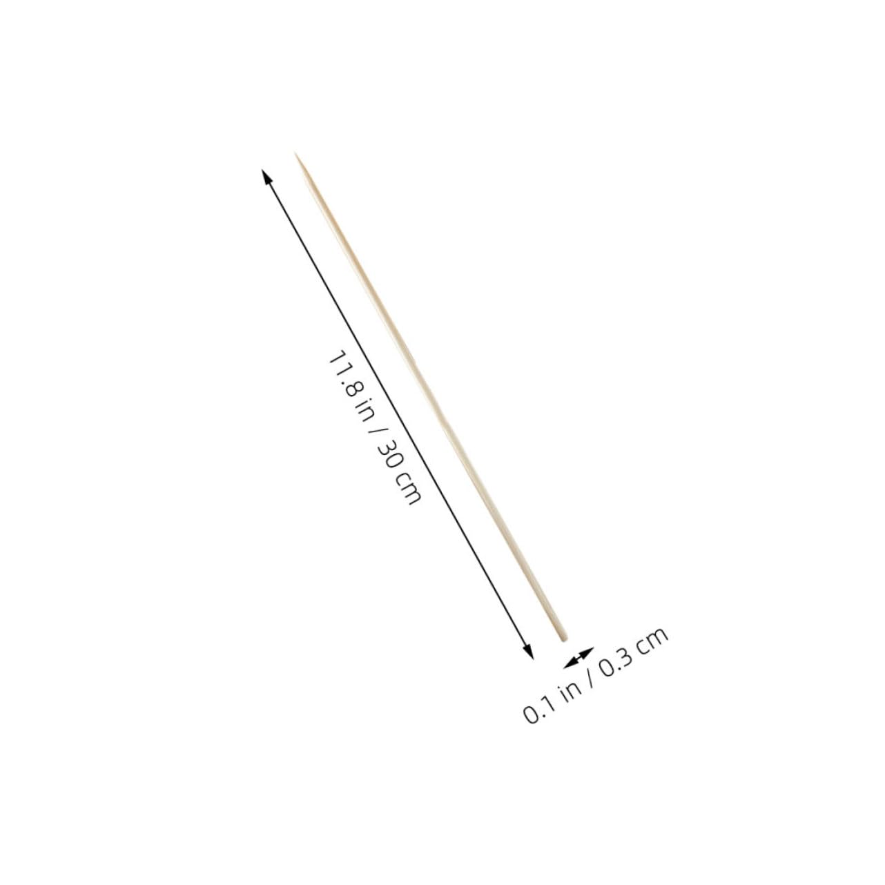 BESTonZON 100pcs Disposable Grilling Sticks for Appetizers Fruit and Meat Thick Long for Parties Charcuterie Boards and Outdoor Picnics