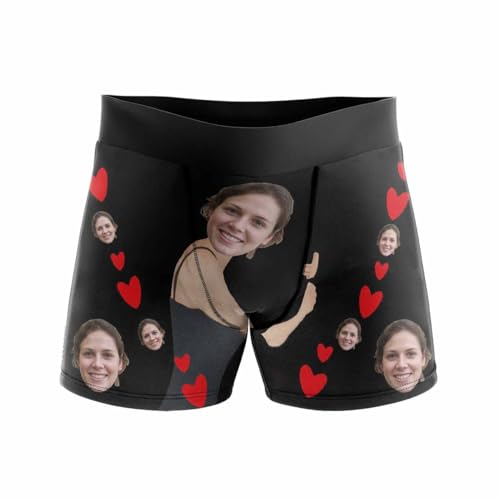 Custom Multi Face Men Boxer Brief Valentine's Day Gift Personalized Underwear Photo Anniversary Birthday for Boyfriend Him
