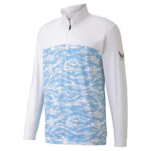 PUMA Golf Volition Cavu pull fermeture éclair 1/4 blanc et bleu éthéré taille XXL