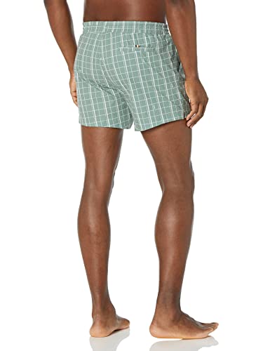 BOSS Men's Standard Plaid Swim Trunk with Small Logo2