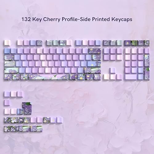 Image of dagaladoo Purple Keyboard keycaps,Double Shot PBT keycaps
