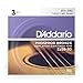 D'Addario Acoustic Guitar Strings, Phosphor Bronze, EJ26-3D, Custom Light Gauge 11-52, 6-String Set, Pack of 3