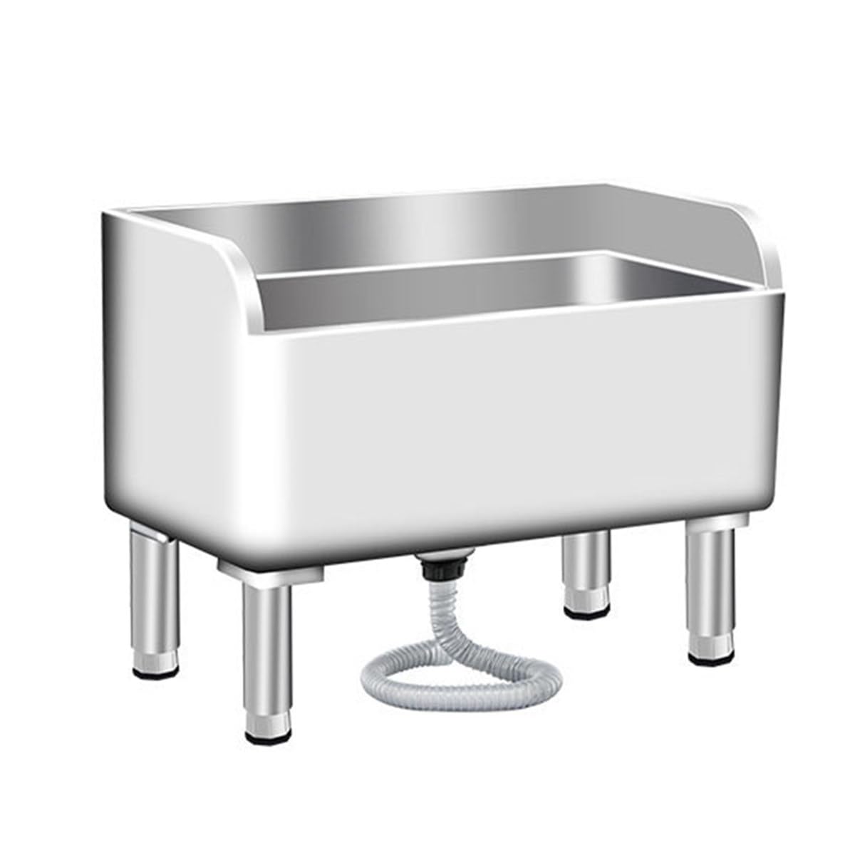 asdchZen 304 Stainless Steel Commercial Floor Mop Sink With Drainage/Strainer Ideal For Commercial Kitchens Restaurants And Garages 60 X 41 X 55Cm,60 * 41 * 55cm