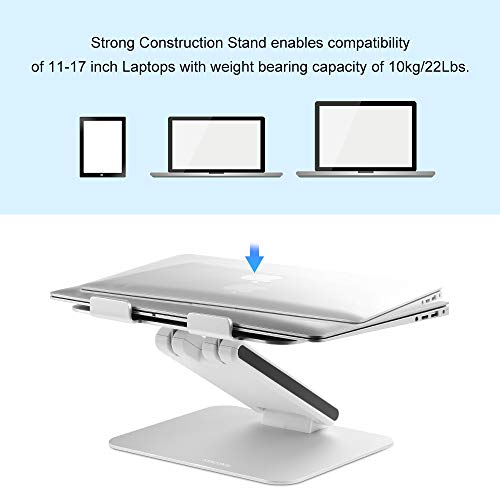 SKYZONAL Aluminum Notebook Desktop Stand Height Adjustable Laptop Stand for Computer PC Notebook MacBook Ipad