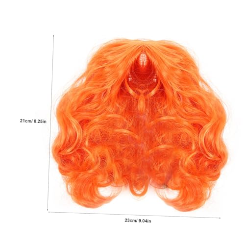 Peluca para mascota accesorio disfraz para perro naranja miniatura 2