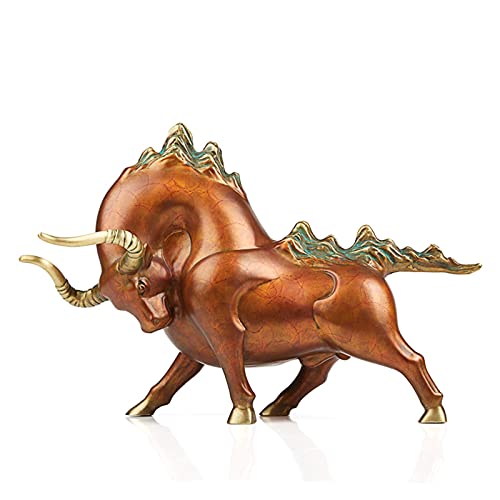Statue Feng Shui taureau en cuivre pour revitaliser un espace vide