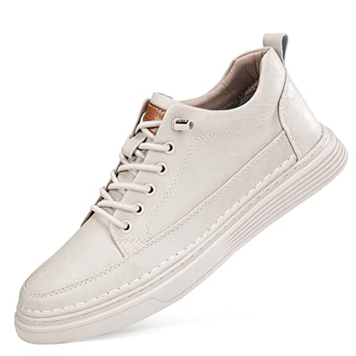 Image of CERYTHRINA Elevator Shoes for Men - Height Increasing Sneakers, 2.5 Inches Taller, Leather Casual Shoes with Height Increase Insoles