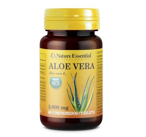 Aloe vera 2000 mg 60 comprimidos | Bote para 1 Mes | Sen y Calcio | Sistema Hepático
