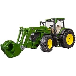 Cargador John Deere 844K bruder 03151 - John Deere 7R 350 con cargador frontal, tractor, granja, juguete