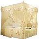 4 Ecken Pfosten Betthimmel Bettvorhang Moskitonetz für Mädchen & Erwachsene, Luxuriöse Prinzessin Schlafzimmer Dekorationszubehör, 3 Seitenöffnung(120 * 200 * 200-Beige)