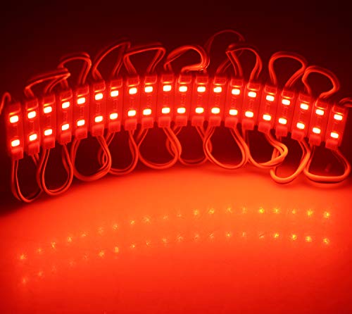 Image of Super Bright 200pcs 2835 2 LED Module Sign Light Red Waterproof Decorative Lights for Letter Sign Advertising Signs with Tape Backside (Red)