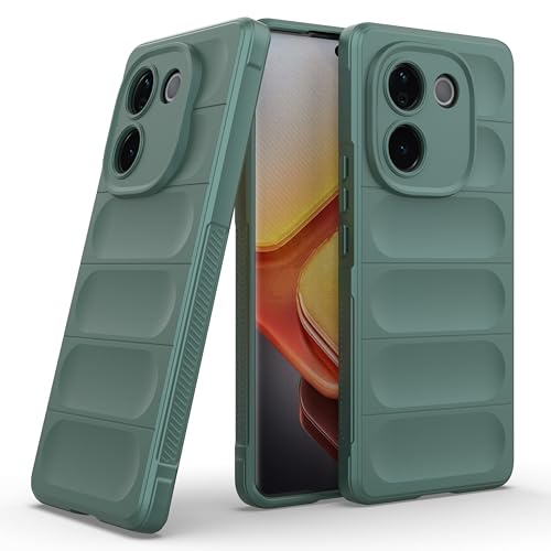 Image of Zapcase Back Case Cover for Poco M7 Pro 5G | Compatible for Poco M7 Pro 5G Back Cover | Liquid Silicon Magic Case with Camera Protection | Dark Green