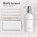 White Glass Hand and Dish Soap Dispenser Set by Brighter Barns - Kitchen Soap Dispenser Set with Tray & Pump for Office, Hotel, Vacation Rental, Airbnb - Modern Kitchen Decor & Accessories (White)