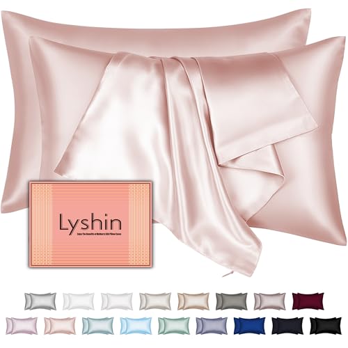 Mulberry Silk Pillow Cases 2 Pack Queen Size 20x30 Inches with Hidden Zipper, Ultra Smooth and Soft Breathable Cooling Silk Satin Pillowcase Set of 2, Better for Hair and Skin, Gifts for Women Men
