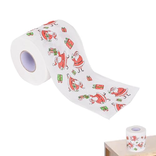 Christmas Toilet Paper | Reindeer Printing Toilet Paper Roll - Christmas Design Paper Napkins for Winter Holiday Dinner Parties Supplies