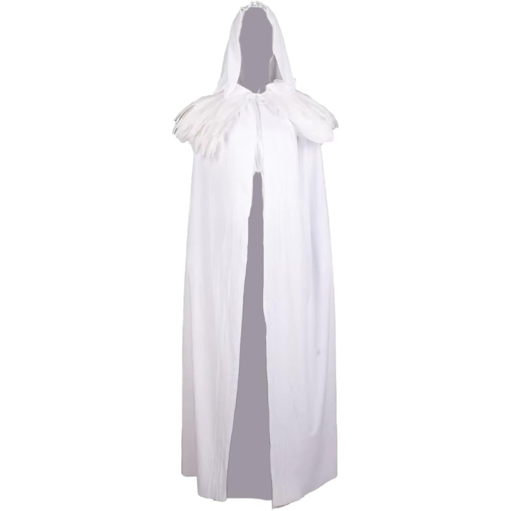 Cape à col de plumes pour Halloween et festivals de cosplay fantastique