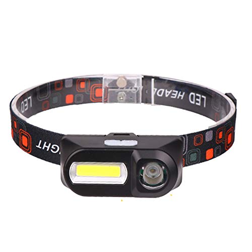 Favrison Mini LED 6 Modes Headlamp ABS Headlight Adjustable Camping Torch Lamp Light Head Tactical Flashlight Cover