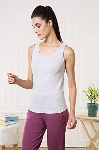 Image of Van Heusen Women's 100% Cotton Tank Top | Super Combed Cotton | Breathable Fabric | Anti-Bacterial Tech | Color Fresh Technology | Keeps You Fresh | Sweat Absorbent | Everyday Comfort | Style 11201 | Available in Pack of 1 & 2