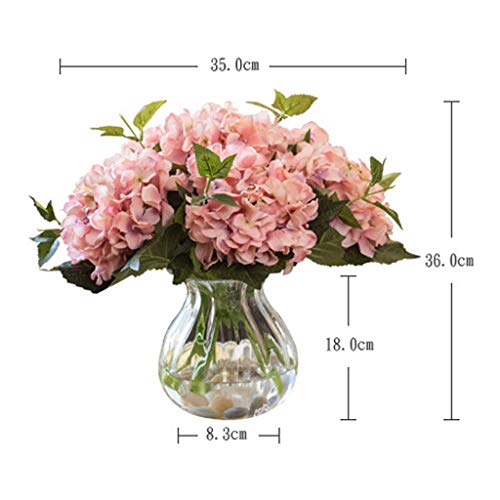 Hydrangea rose artificiel pour fleurir un meuble sans entretien - 3