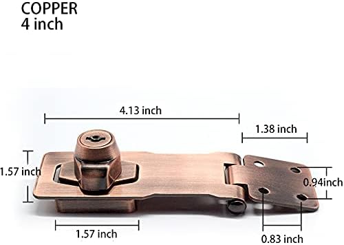 Miniatura 2 de Paquete de 2 cerrojos con llave, perilla giratoria, cerrojo de bloqueo con llave para puertas pequeñas, armarios y más, acero inoxidable, cerrojo de