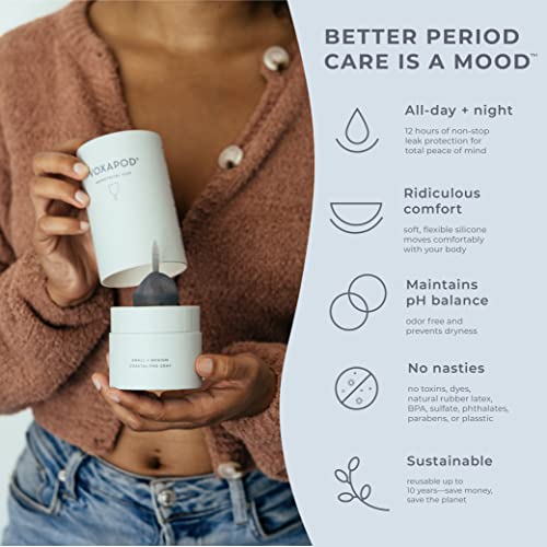 Image of VOXAPOD Menstrual Cup Large Size with Case - #1 Active Cup - Wear for 12 Hours - Most Comfortable, Easy Removal, Leak-Proof - Reusable Period Cup Medical-Grade Silicone - Heavy Flow(Pack of 2)