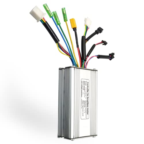 Ebike 36V/48V 22A 500W Controller KUNTENG(KT) Brushless Motor Controller for Electric Bike Kit Compatible with KT LCD3 LCD4 LCD5 LCD7 Display (22A SM Plug)