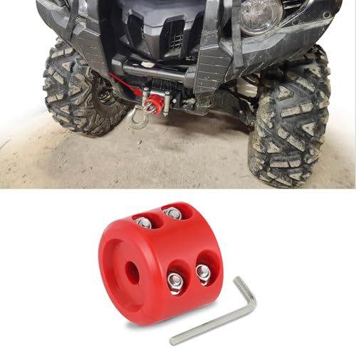 Tapón de gancho para cable de cabrestante, tapón de cabrestante para cable, protector de línea de cuerda de goma, protector de línea de cable de cabrestante con llave Allen y tornillos y tuercas de