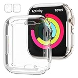 JZK 10 piezas de Carcasa Compatible con Apple Watch 3/2/1 42mm, con protector de pantalla de vidrio templado, protección completa HD Ultra Case para iWatch 42mm