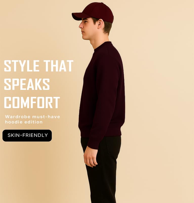 Image of Sleepynuts Men's Full Sleeve Round Neck Fleece Sweatshirt