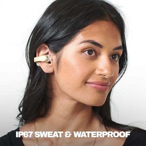 Image of Skullcandy Push 720 Open Wireless Open Ear Bluetooth Earbuds, Headphones, Waterproof, Clip-On Lightweight Design, 30 Hours Battery, Wireless Charging Pouch, Microphone for iPhone Android - Glimmer