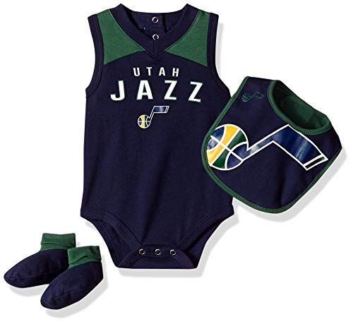 NBA by Outerstuff NBA Newborn & Infant Utah Jazz Overtime Bodysuit, Bib