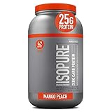 Isopure Zero Carb, Keto Friendly Protein Powder, 100% Whey Protein Isolate, Flavor: Mango Peach, 3 Pounds