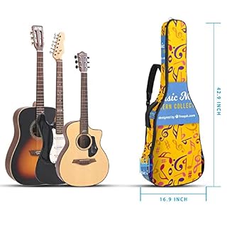 Housse de transport rembourrée imperméable en tissu Oxford avec bandoulière réglable pour guitare Motif notes de musique… - Les Beatles, Paul McCartney, John Lennon, RIngo Starr, George Harrison Housse de transport rembourrée imperméable en tissu Oxford avec bandoulière réglable pour guitare Motif notes de musique… – Image 5