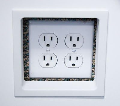 FastCap Electrical Trim Ring Cover for double outlets in white