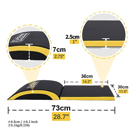 Image of POWER GUIDANCE Ab Exercise Mat - Sit up Pad - Abdominal & Core Trainer Mat for Full Range of Motion Ab Workouts - Black #2, 14.2 inch x 11.8 inch