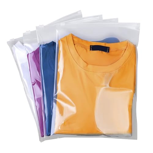 QISF 30 Stücke Zip Beutel Groß Wiederverwendbar - 40 x 50 cm Zipper Beutel Reisetasche Wasserdichte Transparent Zip Tüten Plastikbeutel Aufbewahrungsbeutel für Kleidung Unterwäsche Handtuch Schuhe